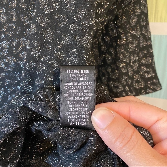 August Silk Leopard Blouse Cowl Neck Sz Med - Picture 6 of 7